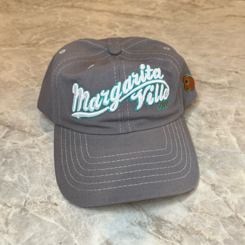 Margaritaville Denim Hat Cap Strap Back Blue Adustable gray - Picture 6 of 10